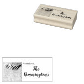 パーソナライズされたBurlap Sack Country Ruに小麦をスタンプ ラバースタンプ (押印)