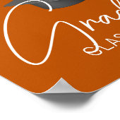 パーソナライズされたBurnt Orange 2025卒業パーティー ポスター (角)