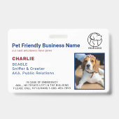 パーソナライズされたBusiness Pet企業の Dog Photo ID バッジ (正面)