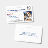 パーソナライズされたBusiness Pet企業の Dog Photo ID バッジ (正面＆裏面)