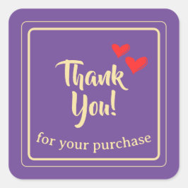 パーソナライズされたBusiness Thank You文字 スクエアシール
