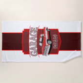 パーソナライズされたC10ガレージ ビーチタオル (正面)