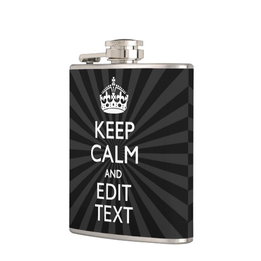 パーソナライズされたCALM保とテキストのクリエイティブ フラスク (左)