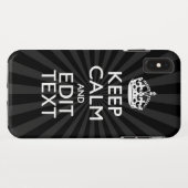 パーソナライズされたCALM保とテキストのクリエイティブ Case-Mate iPhoneケース (裏面(横))