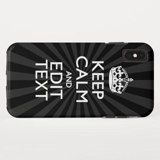 パーソナライズされたCALM保とテキストのクリエイティブ Case-Mate iPhoneケース (裏面(横))