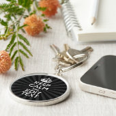 パーソナライズされたCALM保とテキストの日が差すこと キーホルダー (側面)