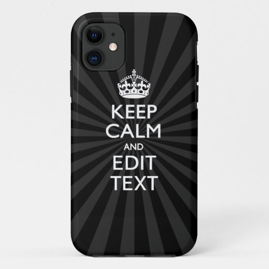 パーソナライズされたCALM保とテキストの日が差すこと Case-Mate iPhoneケース (裏面)