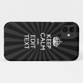 パーソナライズされたCALM保とテキストの日が差すこと Case-Mate iPhoneケース (裏面(横))