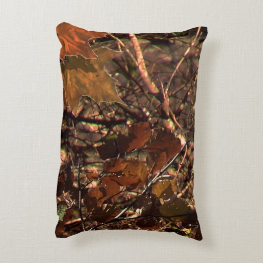 パーソナライズされたCALM保とテキスト狩り迷彩柄 アクセントクッション (裏面(縦))