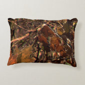 パーソナライズされたCALM保とテキスト狩り迷彩柄 アクセントクッション (裏面)