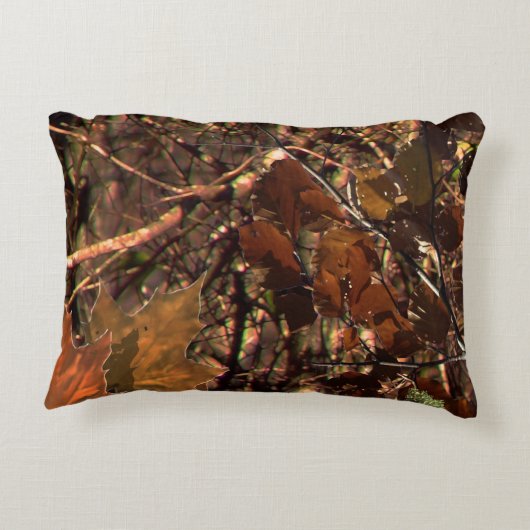 パーソナライズされたCALM保とテキスト狩り迷彩柄 アクセントクッション (裏面)