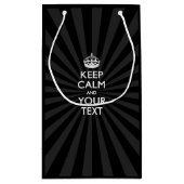 パーソナライズされたCALM保とバースト時のテキスト スモールペーパーバッグ (裏面)