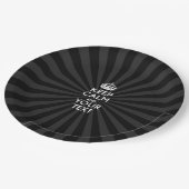 パーソナライズされたCALM保とバースト時のテキスト ペーパープレート (アングル)