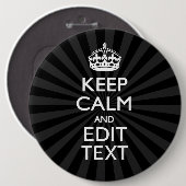 パーソナライズされたCALM保とバースト時のテキスト 缶バッジ (正面&裏面)