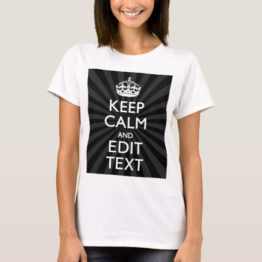 パーソナライズされたCALM保とバースト時のテキスト Tシャツ (正面)