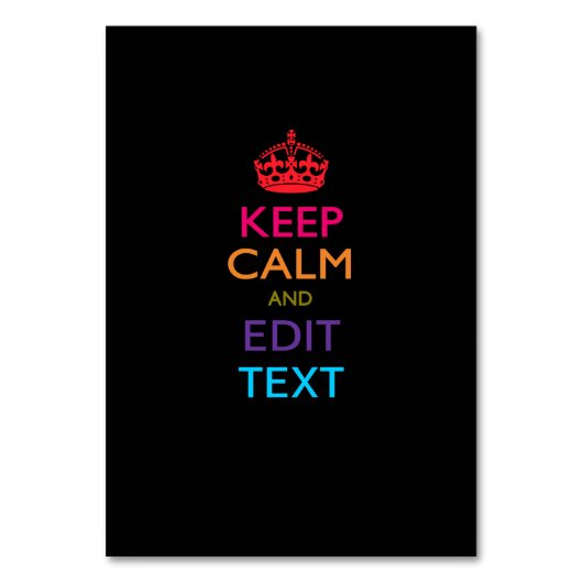 パーソナライズされたCALM保と編集文字の多色 テーブルナンバー (正面)