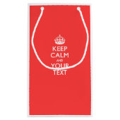 パーソナライズされたCALM保とCoralのテキスト スモールペーパーバッグ (裏面)