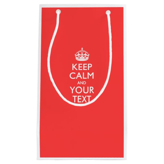 パーソナライズされたCALM保とCoralのテキスト スモールペーパーバッグ (正面)