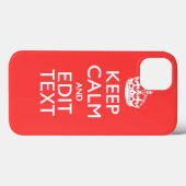パーソナライズされたCALM保とPink Coralのテキスト Case-Mate iPhoneケース (裏面 (横))
