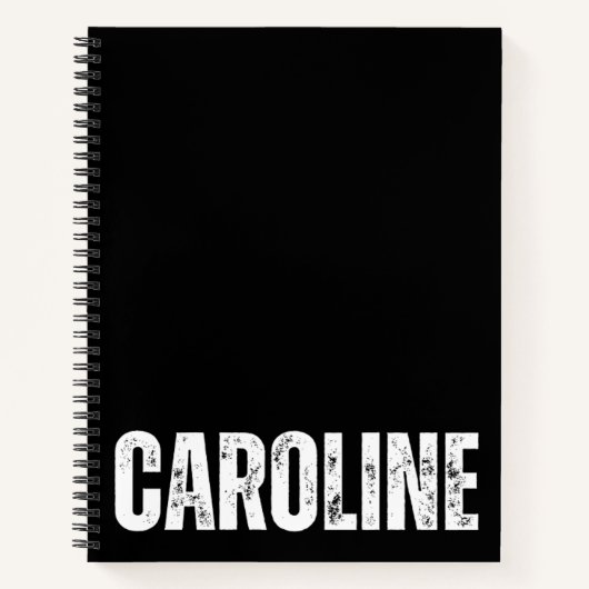パーソナライズされたCaroline付きノート ノートブック (正面)
