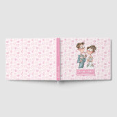 パーソナライズされたCartoon Newlywedsゲストブック ゲストブック (全面)