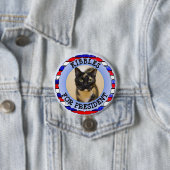 パーソナライズされたCat for President Button 缶バッジ (インサイチュ)