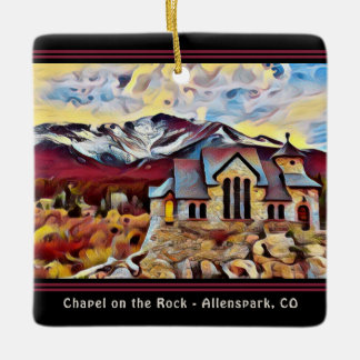 パーソナライズされたChapel on the Rock Coloradoクリスマス セラミックオーナメント