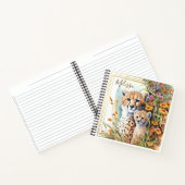 パーソナライズされたCheetah School Office Notebook Gift ノートブック (内部)