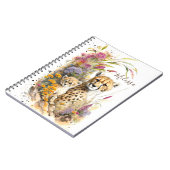 パーソナライズされたCheetah School Office Notebook Gift ノートブック (左側)