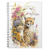 パーソナライズされたCheetah School Office Notebook Gift ノートブック (正面)