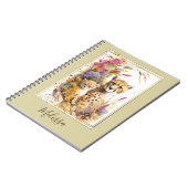 パーソナライズされたCheetah School Office Notebook Gift ノートブック (左側)