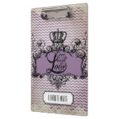 パーソナライズされたChevron Live Law Love Clipboard クリップボード (左)