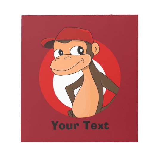 パーソナライズされたchimp漫画メモ帳 ノートパッド (正面)