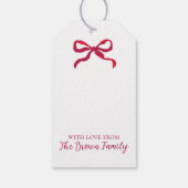 パーソナライズされたChinoiserie Topiary Holiday ギフトタグ (裏面)