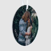 パーソナライズされたChristmasフォトデザイン オーナメント (正面)