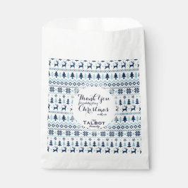パーソナライズされたCHRISTMAS BLUEサンキューオペバッグ フェイバーバッグ