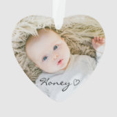 パーソナライズされたChristmas Decor、カスタム家族の写真 オーナメント (裏面)