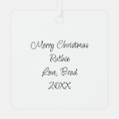 パーソナライズされたChristmas Lightsアニメガール メタルオーナメント (裏面)