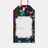 パーソナライズされたChristmas Lights写真 ギフトタグ (裏面)