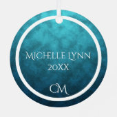 パーソナライズされたCMケープメイNJビーチクリスマス メタルオーナメント (裏面)