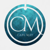 パーソナライズされたCMケープメイNJビーチクリスマス メタルオーナメント (正面)