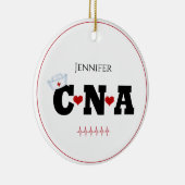 パーソナライズされたCNAクリスマスオーナメント セラミックオーナメント (右)