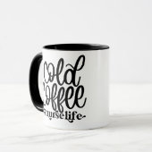 「パーソナライズされたCold Coffee #NurseLife」(ブロンド) マグカップ (正面左)