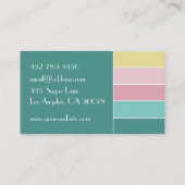 パーソナライズされたColorblock名刺 名刺 (裏面)