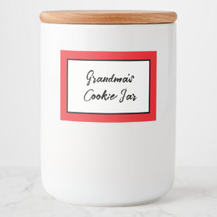 パーソナライズされたCookieラベル、おばあちゃんのCookie Jar フードラベル