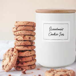 パーソナライズされたCookieラベル、おばあちゃんのCookie Jar フードラベル