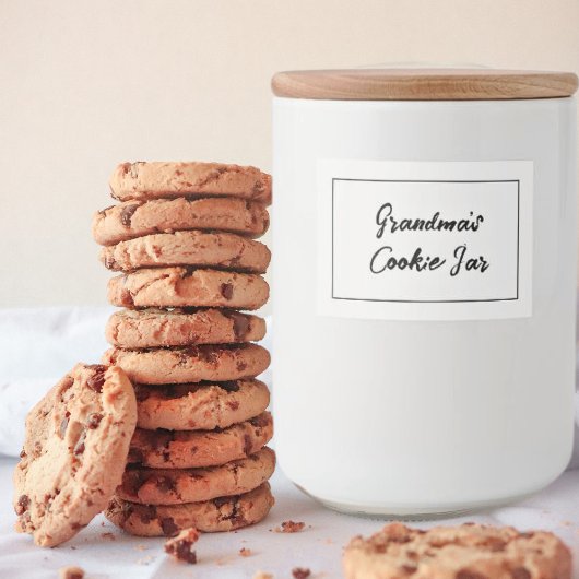 パーソナライズされたCookieラベル、おばあちゃんのCookie Jar フードラベル