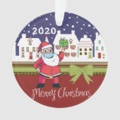 パーソナライズされたCOVIDクリスマスツおもしろいリーカスタマイズ オーナメント (正面)