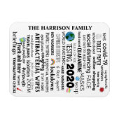 パーソナライズされたCovid-19世界パンデミック記念 マグネット (横)