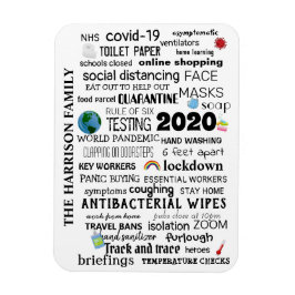 パーソナライズされたCovid-19世界パンデミック記念 マグネット